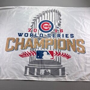 Chicago Cubs 2016 World Series Champions Flag 34x60" White WinCraft Sports MLB